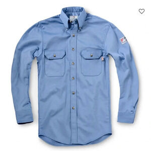 Tyndale Classic Fire Resistant Work Shirt Blue K296T Arc Rated Mens Size 4XL NWT